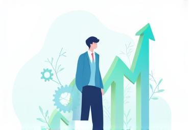 Illustration representing a confident person icon with gears for strategy